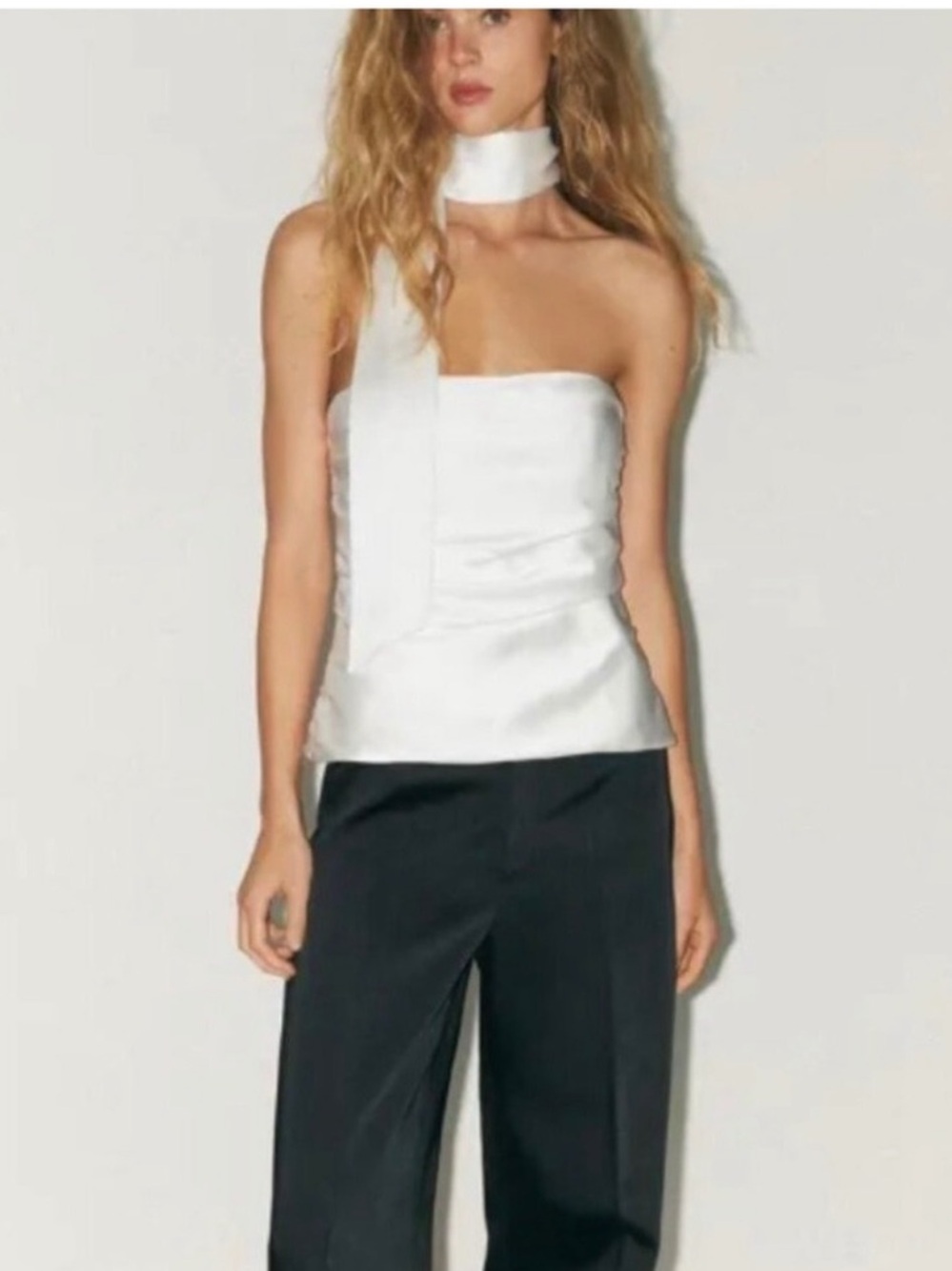 New With Tags! Zara Satin Scarf Tube Top